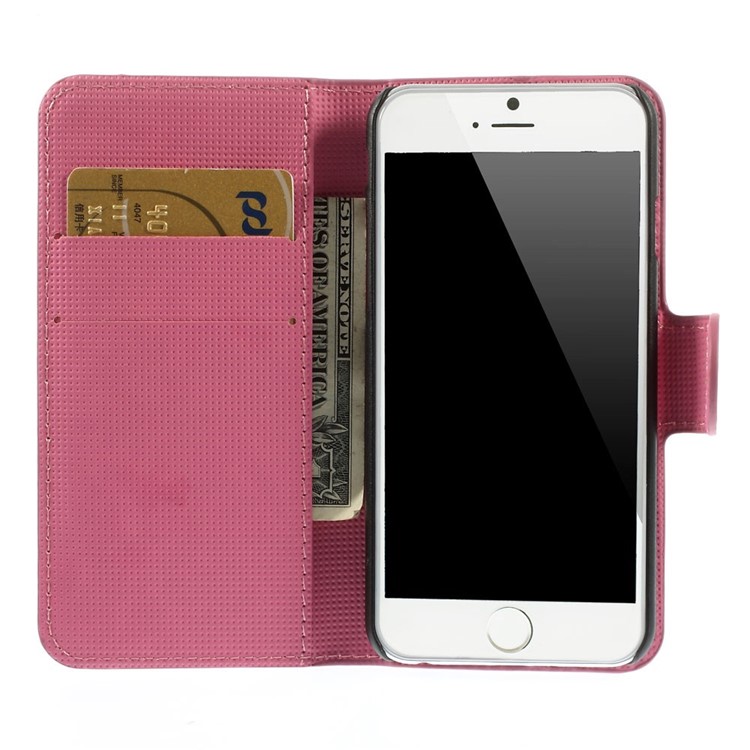 Elegant Lotus Folio Leather Stand with Card Slot Cover Shell for iPhone 6 4.7 inch-7