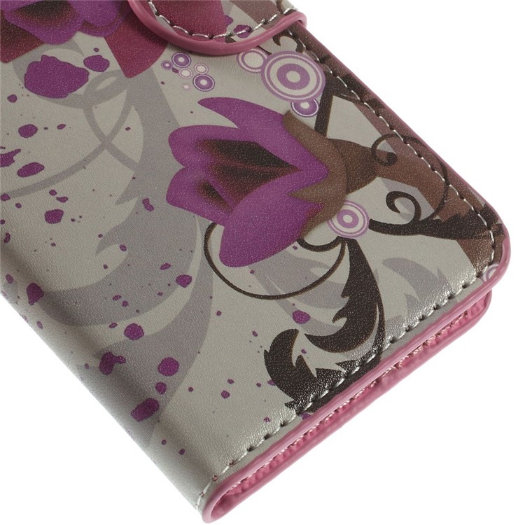 Elegant Lotus Folio Leather Stand with Card Slot Cover Shell for iPhone 6 4.7 inch-9