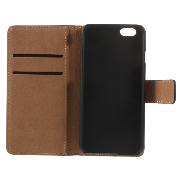 Genuine Split Leather Wallet Stand Case Shell for iPhone 6 4.7 inch-10