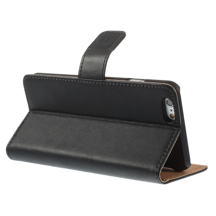 Genuine Split Leather Wallet Stand Case Shell for iPhone 6 4.7 inch-5