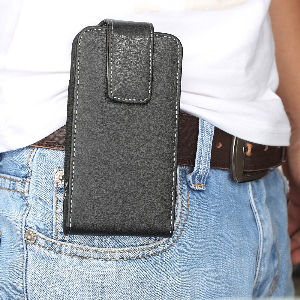 Magnetischer Lederner Holster-Beutelkasten Mit Gurtclip Für Iphone 6s 6 4.7 Zoll / Samsung S4 / S3, Größe: 14 X 7 Cm