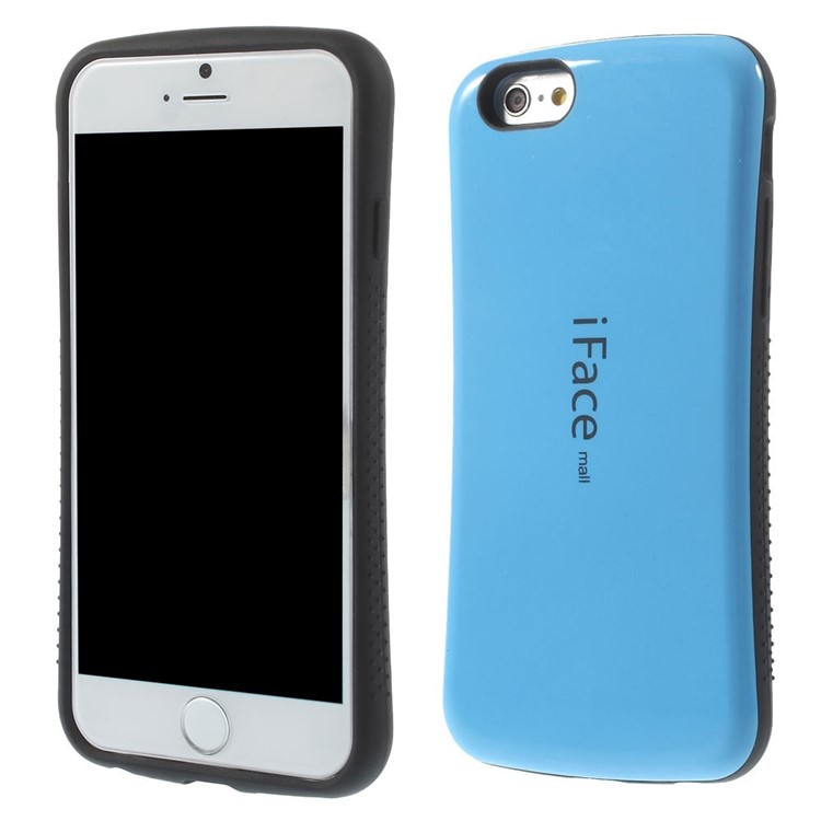 iFace Glossy PC & TPU Hybrid Case Shell for iPhone 6 4.7 inch - Deep Blue-1