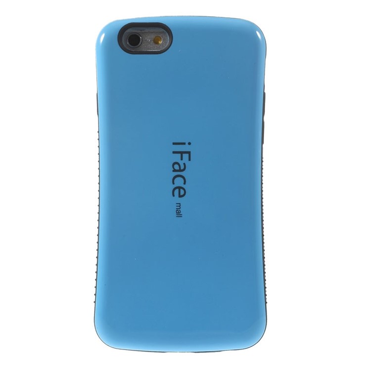 pc Glossé Iface & Shell de Boîtier Hybride TPU Pour Iphone 6s 6 4,7 Pouces - Bleu Profond-2