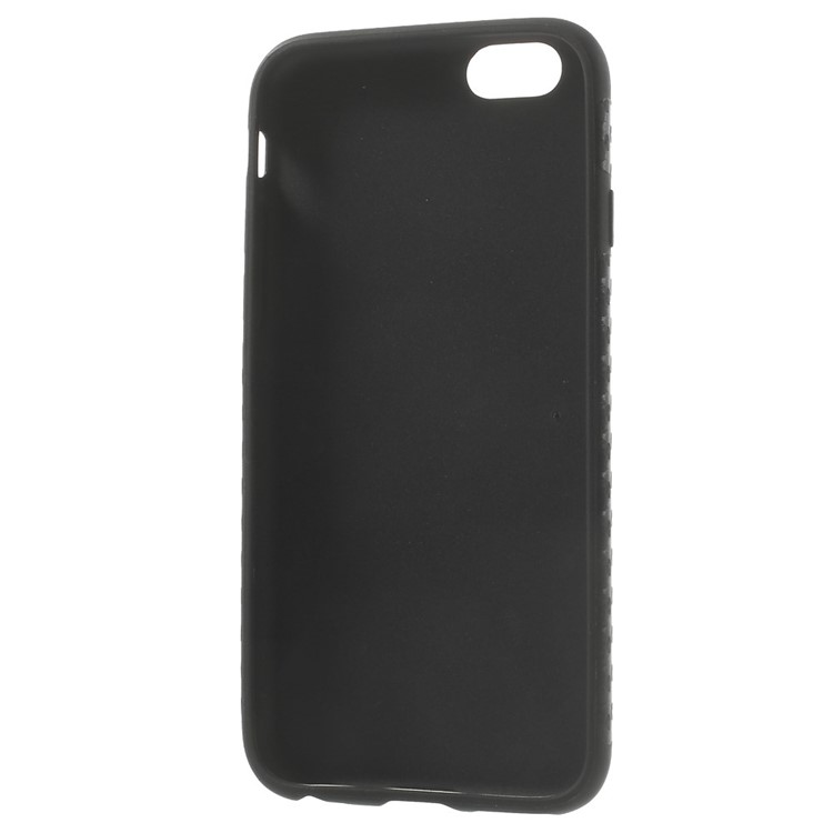 Carbon Fiber Texture Flexible TPU Back Case for iPhone 6 4.7 inch - Black-3