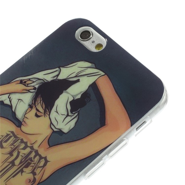 Sexy Breasts Girl Glossy TPU Cover Case for iPhone 6 4.7 inch-3