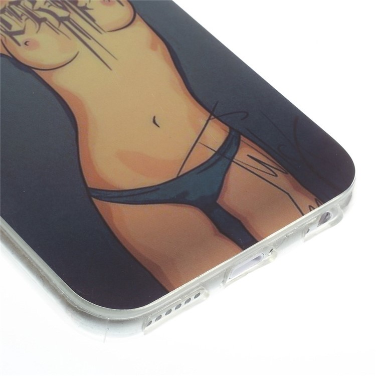 Sexy Breasts Girl Glossy TPU Cover Case for iPhone 6 4.7 inch-4
