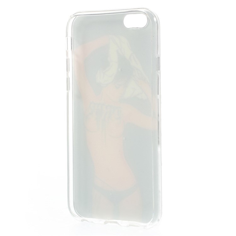 Sexy Breasts Girl Glossy TPU Cover Case for iPhone 6 4.7 inch-5