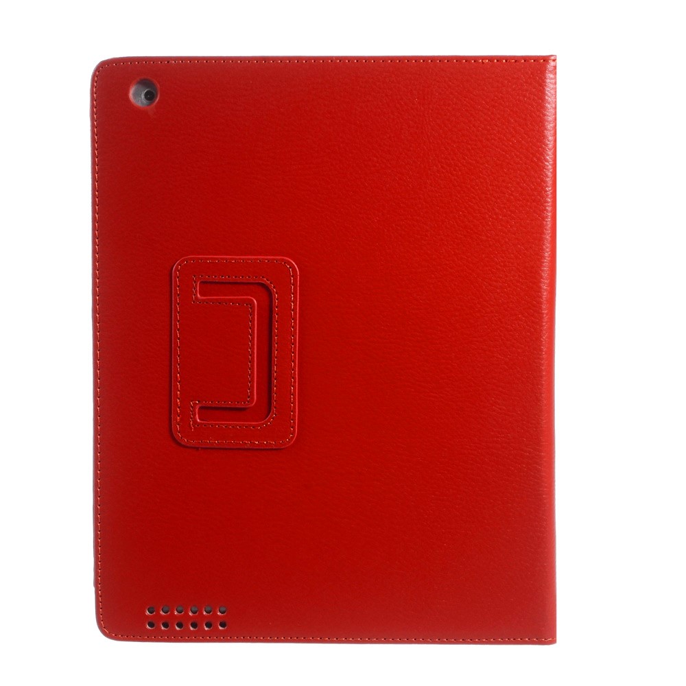 Estuche De Cuero Plegable Para Nuevo IPad 2nd 3rd 4th Gen - Rojo