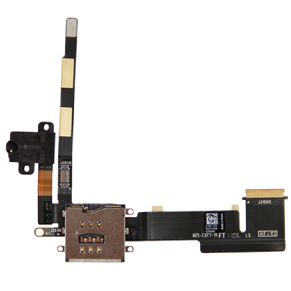 OEM Audio Jack Flex Cable with 3G Card Holder Connector for iPad 2 WiFi + 3G-1