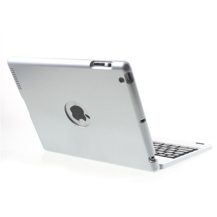 Lastest Wireless Bluetooth Keyboard Plastic Case for iPad 2 3 4 - Silver-3