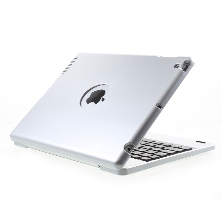 Lastest Wireless Bluetooth Keyboard Plastic Case for iPad 2 3 4 - Silver-5
