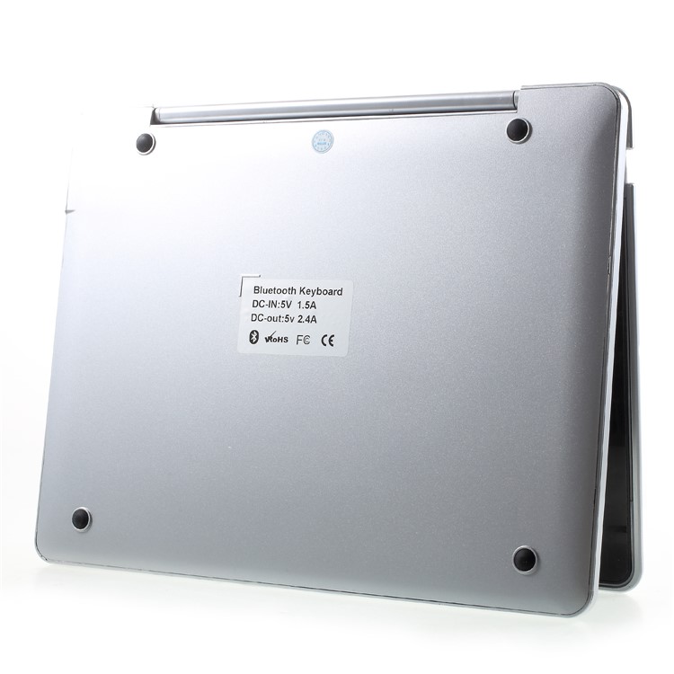 Lastest Wireless Bluetooth Keyboard Plastic Case for iPad 2 3 4 - Silver-8