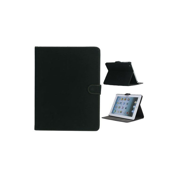 Vintage Smooth Matte Leather Case Cover with Stand for The New iPad 3 iPad 2 4 - Black-1
