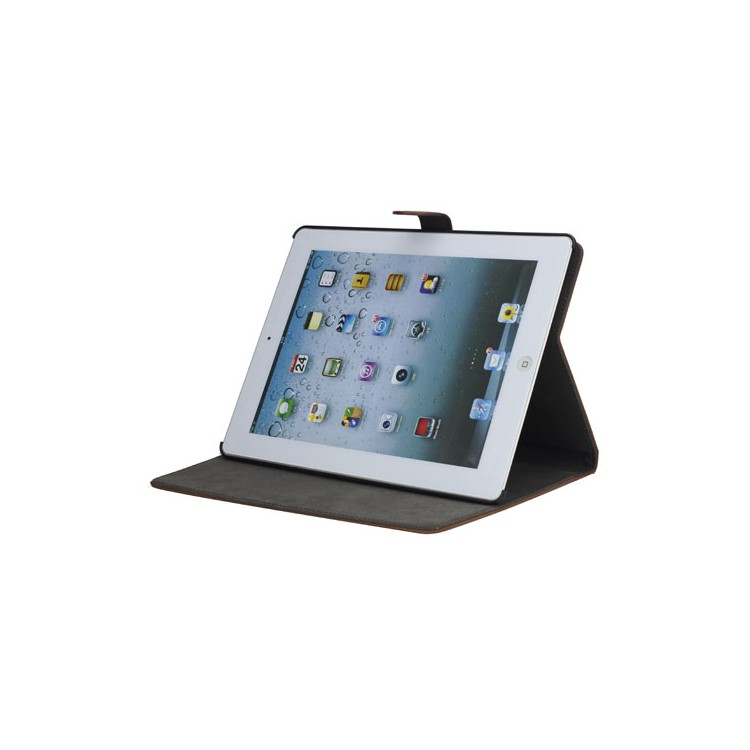 Vintage Smooth Matte Leather Stand Case for The New iPad 3 iPad 2 4 with Stand - Dark Brown-4