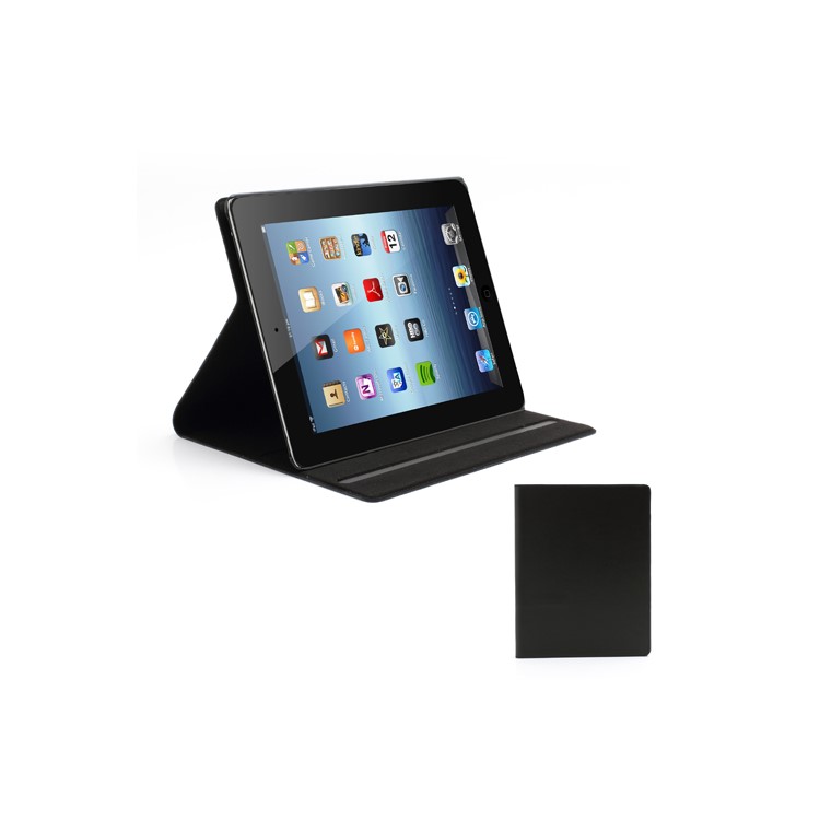 Doormoon Genuine Leather Stand Case Cover for iPad 4 / 3 / 2 - Black