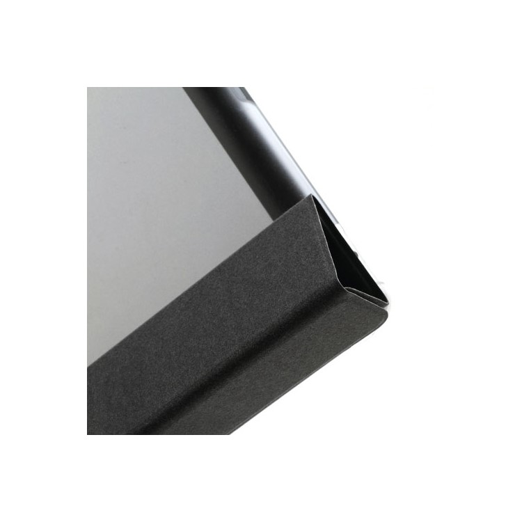 Black Slim Magnetic Leather Smart Cover Wake/Sleep with Back Hard Plastic Case for iPad 2 / 3 / 4-9