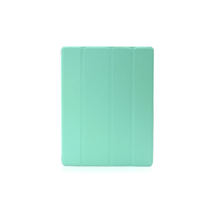 Cyan Slim Magnetic Leather Smart Cover Wake/Sleep with Back Hard Plastic Case for iPad 2 / 3 / 4-2