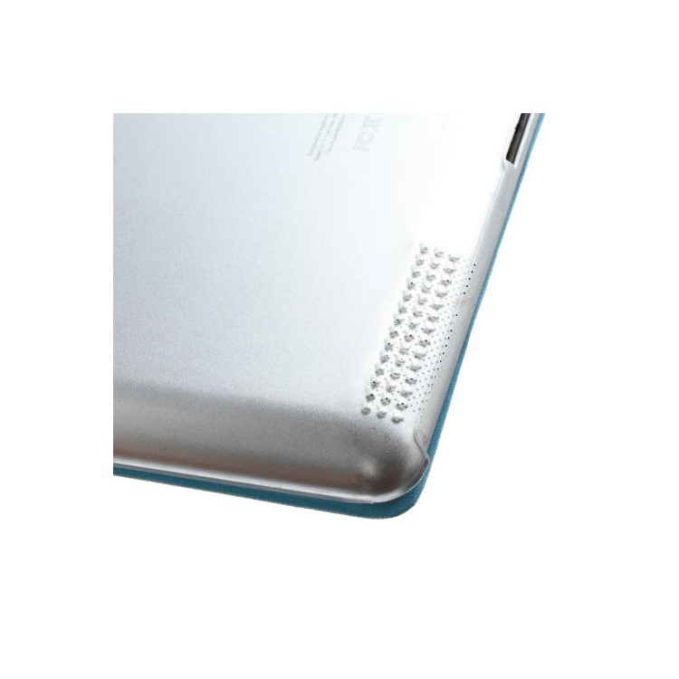 Blue Slim Magnetic Leather Smart Cover Wake/Sleep with Back Hard Plastic Case for iPad 2 / 3 / 4-9