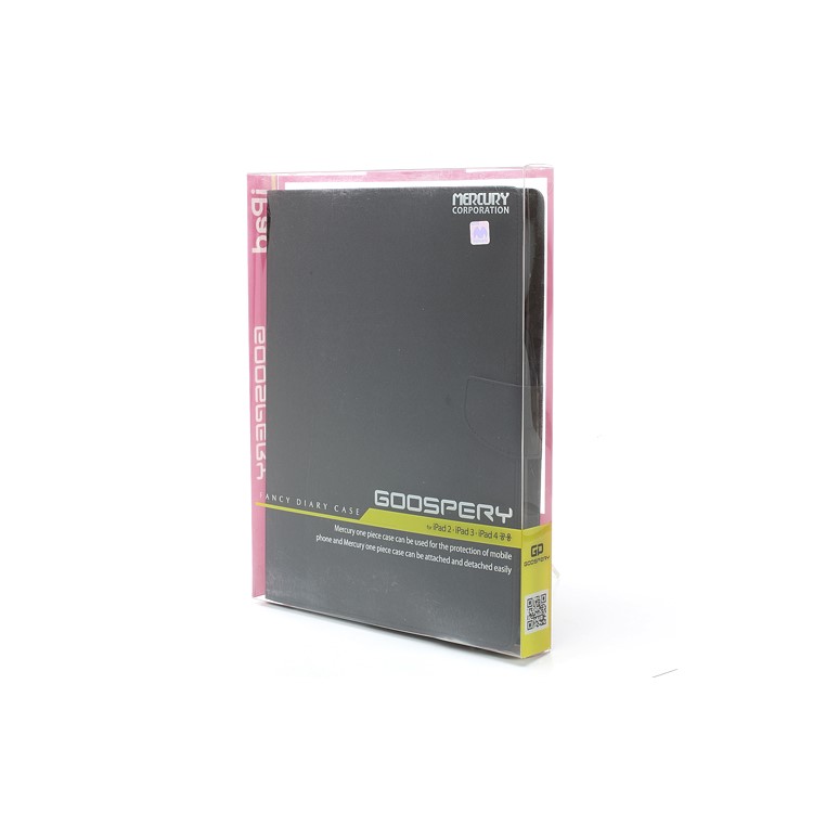 Mercury Goospery Leather Fancy Diary Wallet Flip Case Cover for iPad 2 / 3 / 4 - Black-10