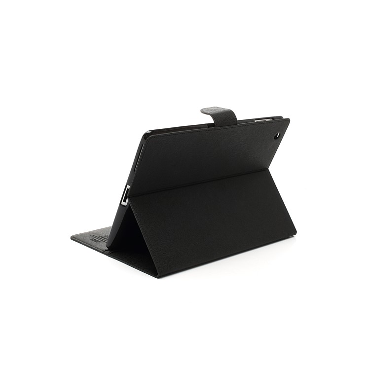 Mercury Goospery Leather Fancy Diary Wallet Flip Case Cover for iPad 2 / 3 / 4 - Black-2