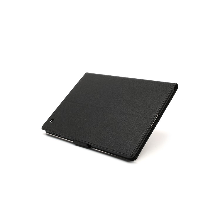 Mercury Goospery Leather Fancy Diary Wallet Flip Case Cover for iPad 2 / 3 / 4 - Black-4