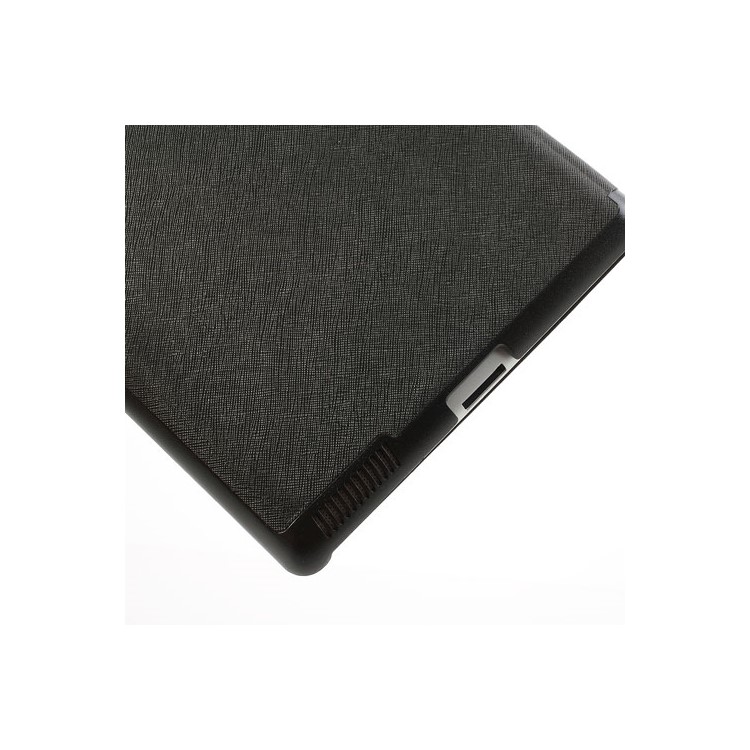 Black Unique Triangle Stand Cross Pattern Leather Case for iPad 2 3 4-13