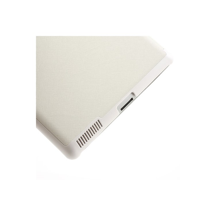 White Unique Triangle Stand Cross Pattern Leather Case for iPad 2 3 4-12