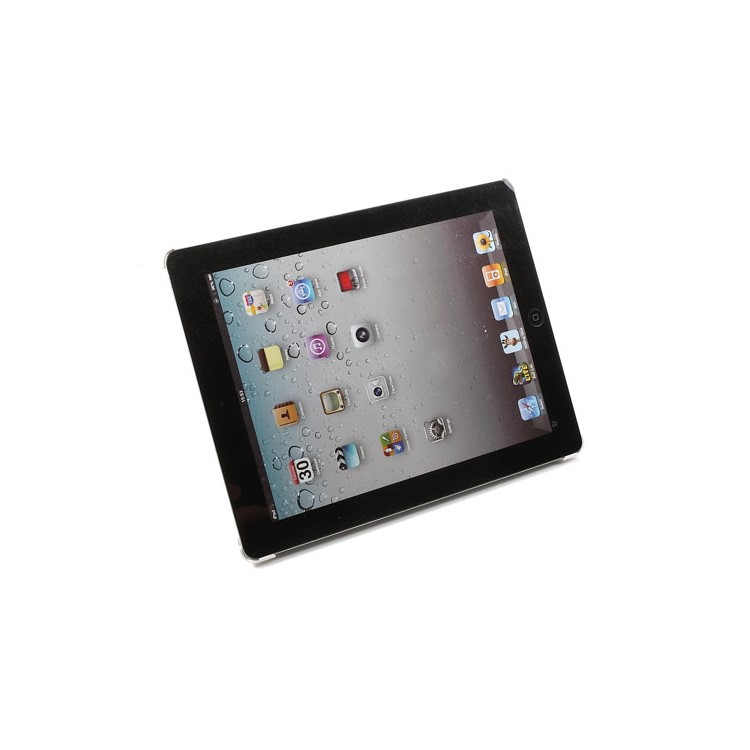White Unique Triangle Stand Cross Pattern Leather Case for iPad 2 3 4-5