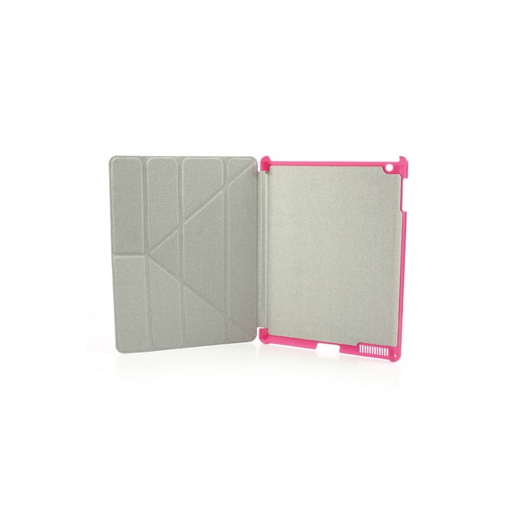 Rose Unique Triangle Stand for iPad 2 3 4 Cross Pattern Leather Case-10