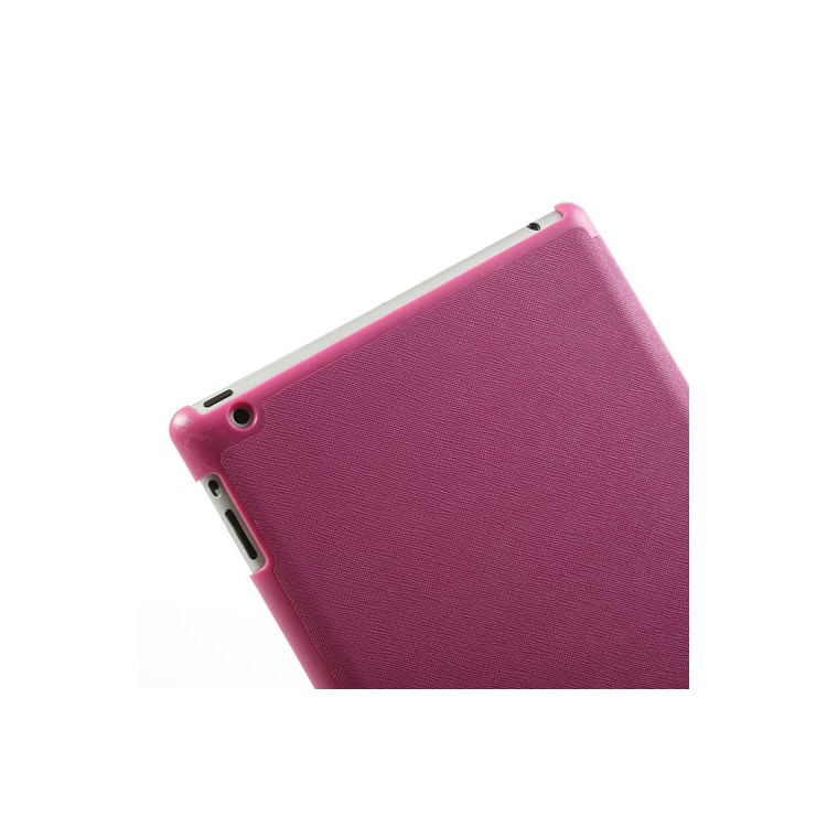 Rose Unique Triangle Stand for iPad 2 3 4 Cross Pattern Leather Case-11