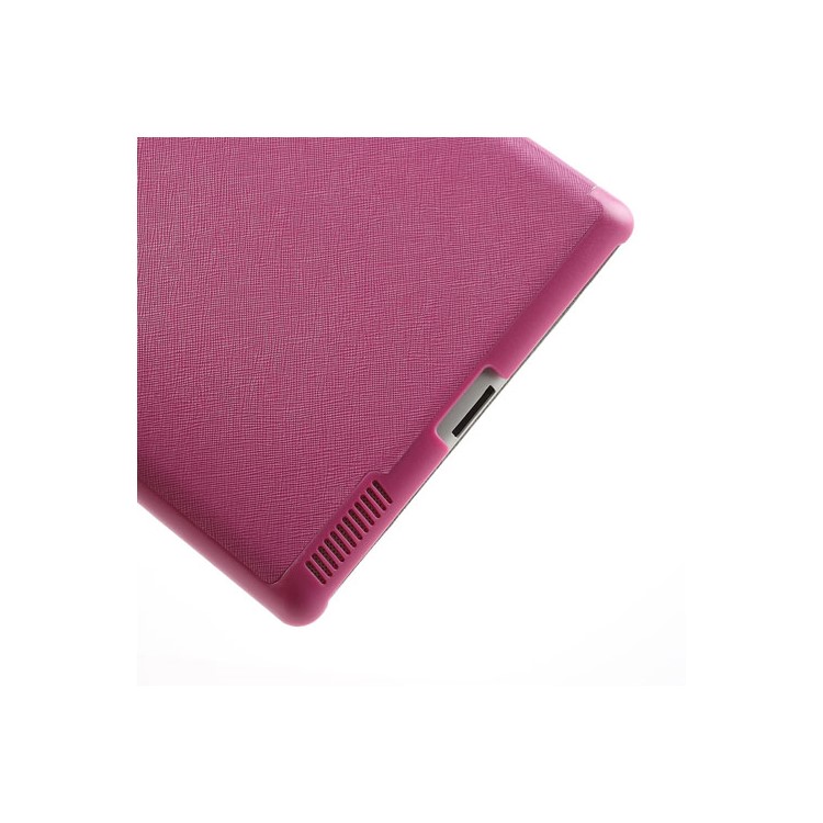 Rose Unique Triangle Stand for iPad 2 3 4 Cross Pattern Leather Case-12