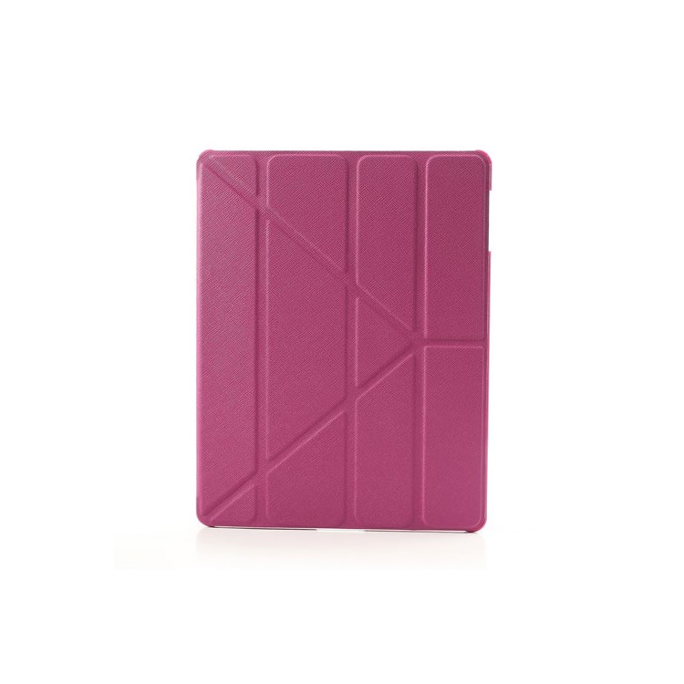 Rose Unique Triangle Stand for iPad 2 3 4 Cross Pattern Leather Case-2