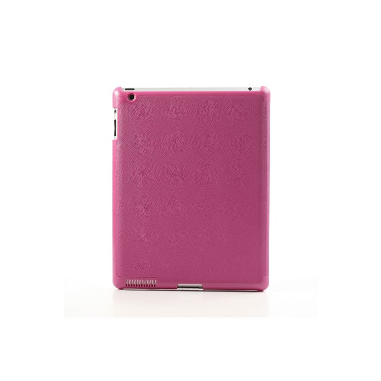 Rose Unique Triangle Stand for iPad 2 3 4 Cross Pattern Leather Case-3