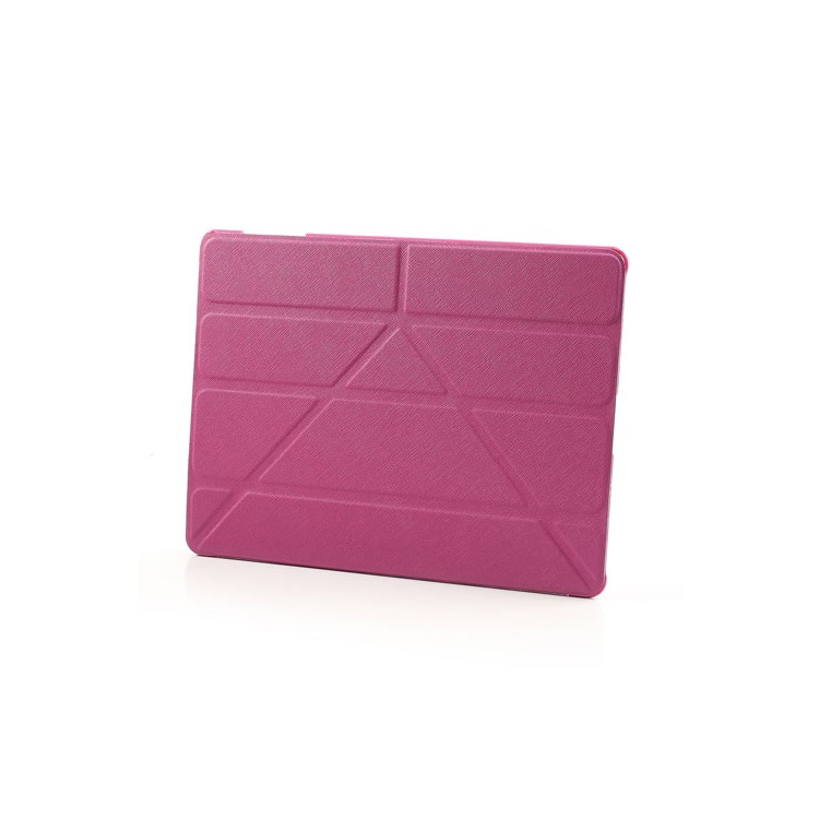 Rose Unique Triangle Stand for iPad 2 3 4 Cross Pattern Leather Case-4