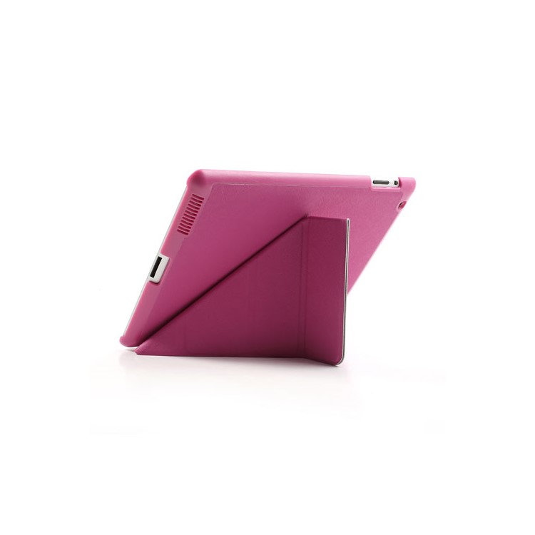 Rose Unique Triangle Stand for iPad 2 3 4 Cross Pattern Leather Case-6