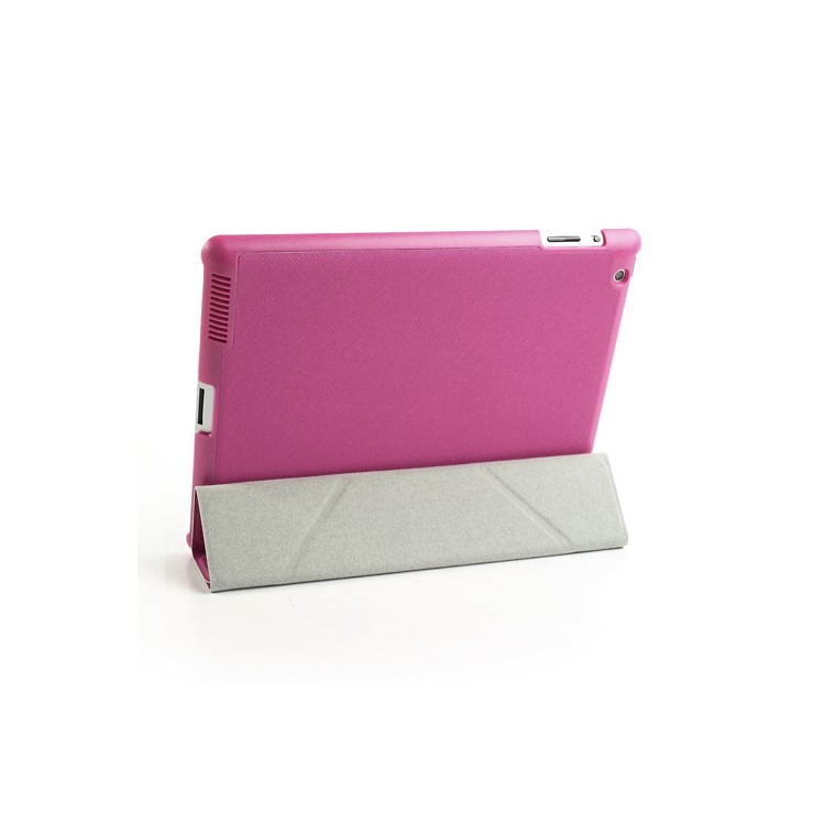 Rose Unique Triangle Stand for iPad 2 3 4 Cross Pattern Leather Case-7