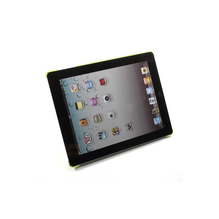 Green Unique Triangle Stand for iPad 2 3 4 Cross Pattern Leather Cover-5