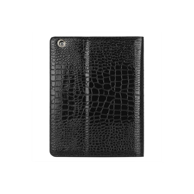 Crocodile Folio Leather Case Stand for New iPad 4th 3rd 2nd Gen - Black-3
