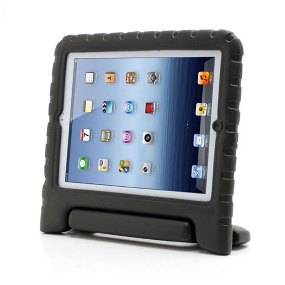 Portable Kids EVA Foam Protective Cover with Handle & Stand for iPad 2 / 3 / 4 - Black