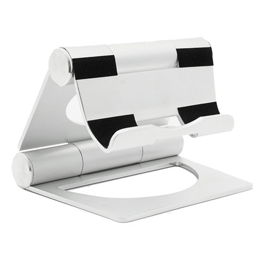 Solid Aluminum Folding Pivot Stand Holder for Apple iPad / Tablet PC / Cell Phone - Silver-4