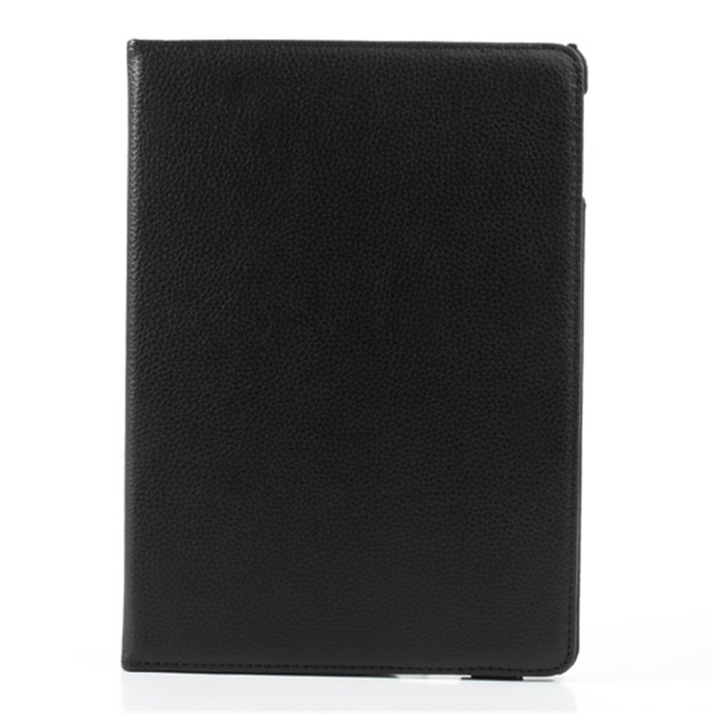360 Degree Rotating Litchi Leather Case w/ Stand for iPad Air - Black-2