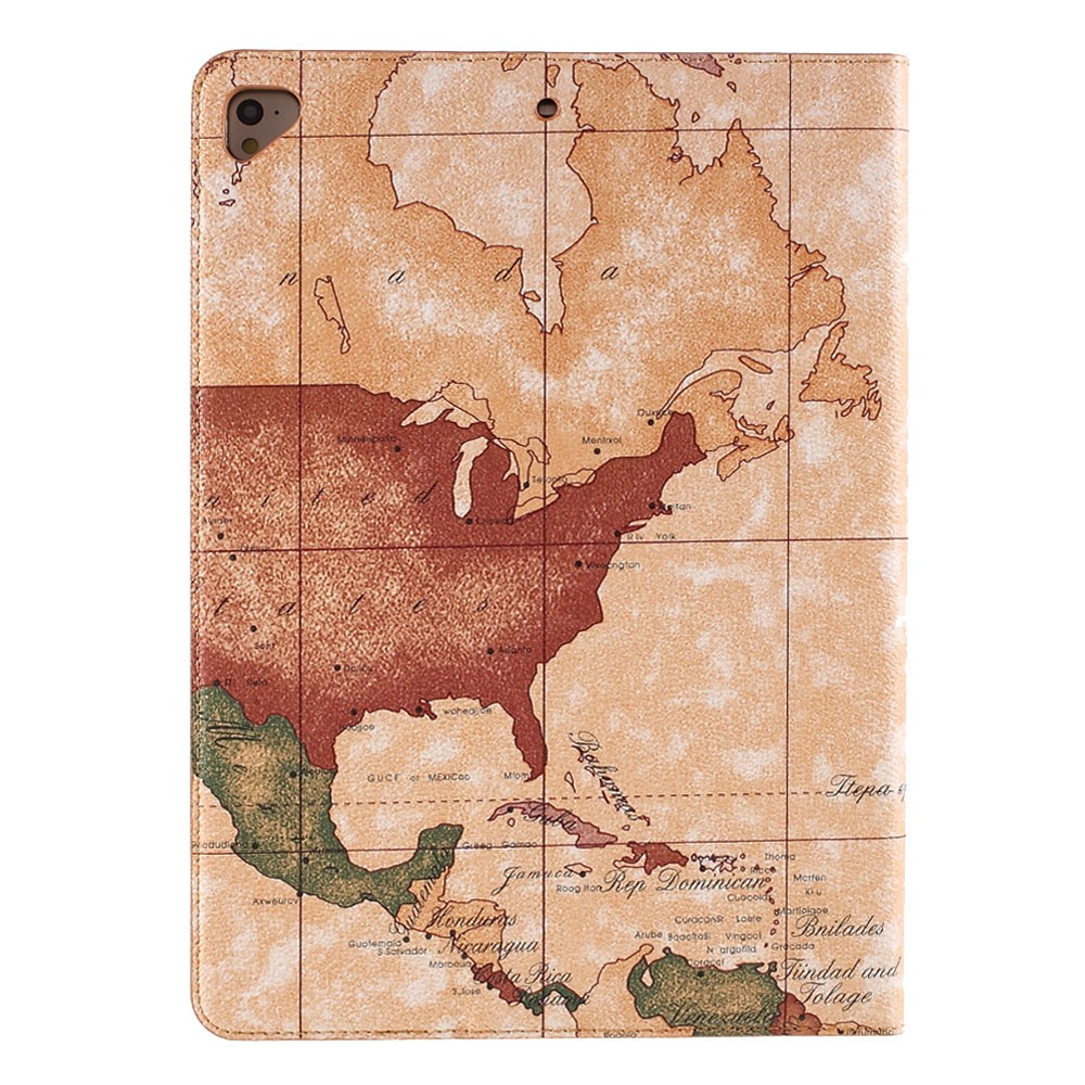 Brown for iPad Air World Map Leather Case w/ Stand-3