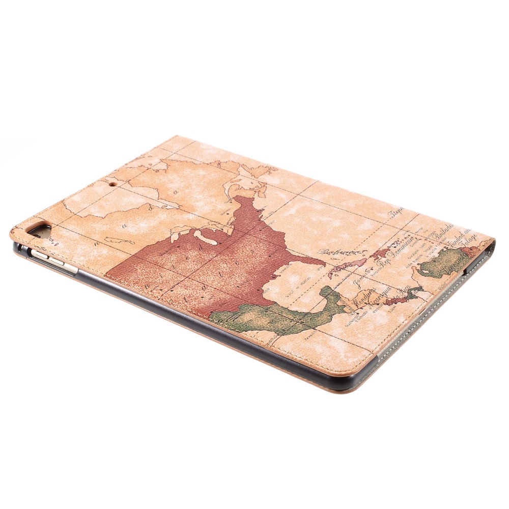 Brown for iPad Air World Map Leather Case w/ Stand-5