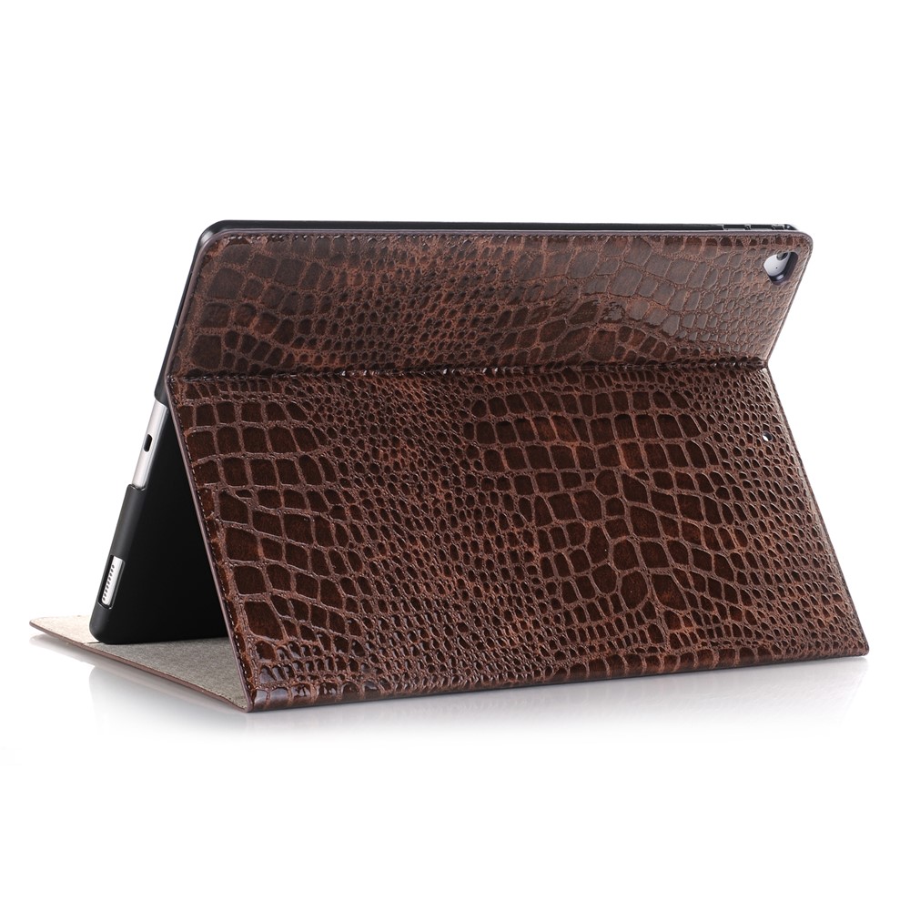 Brun Pour Ipad Air Crocodile Texture en Cuir Support