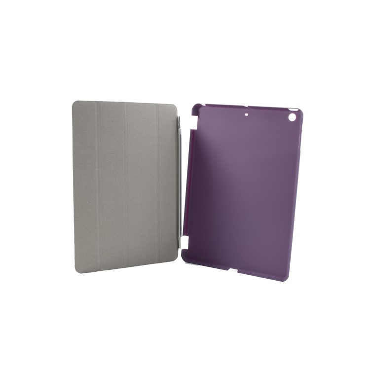 Purple Tri-fold Leather Smart Case for iPad Air w/ Detachable Companion Cover-6