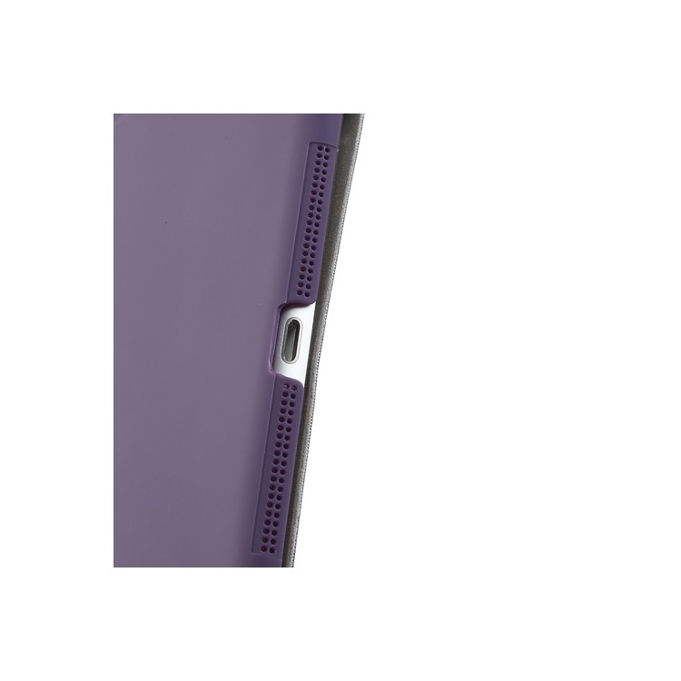 Purple Tri-fold Leather Smart Case for iPad Air w/ Detachable Companion Cover-9