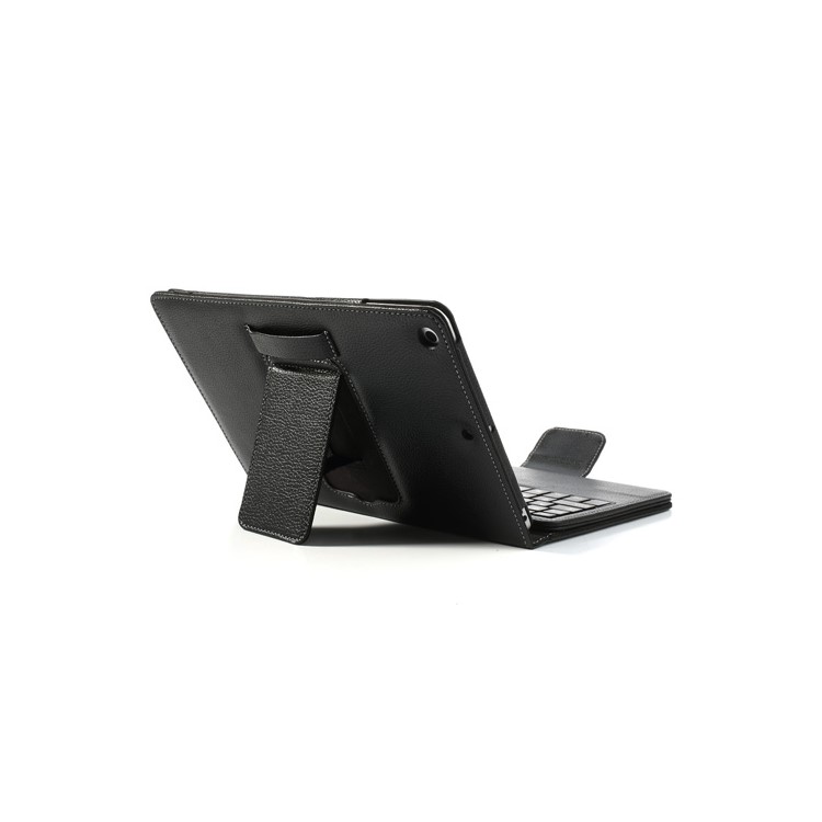 Removable Bluetooth 3.0 Keyboard Case Leather Cover w/ Stand for iPad Air - Black-4
