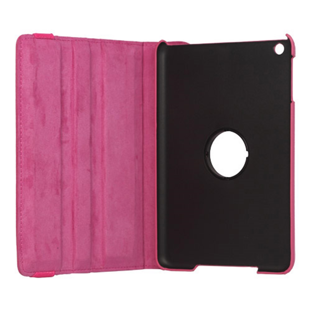 360 Degree Rotary Leather Case Cover for iPad Mini - Rose-3