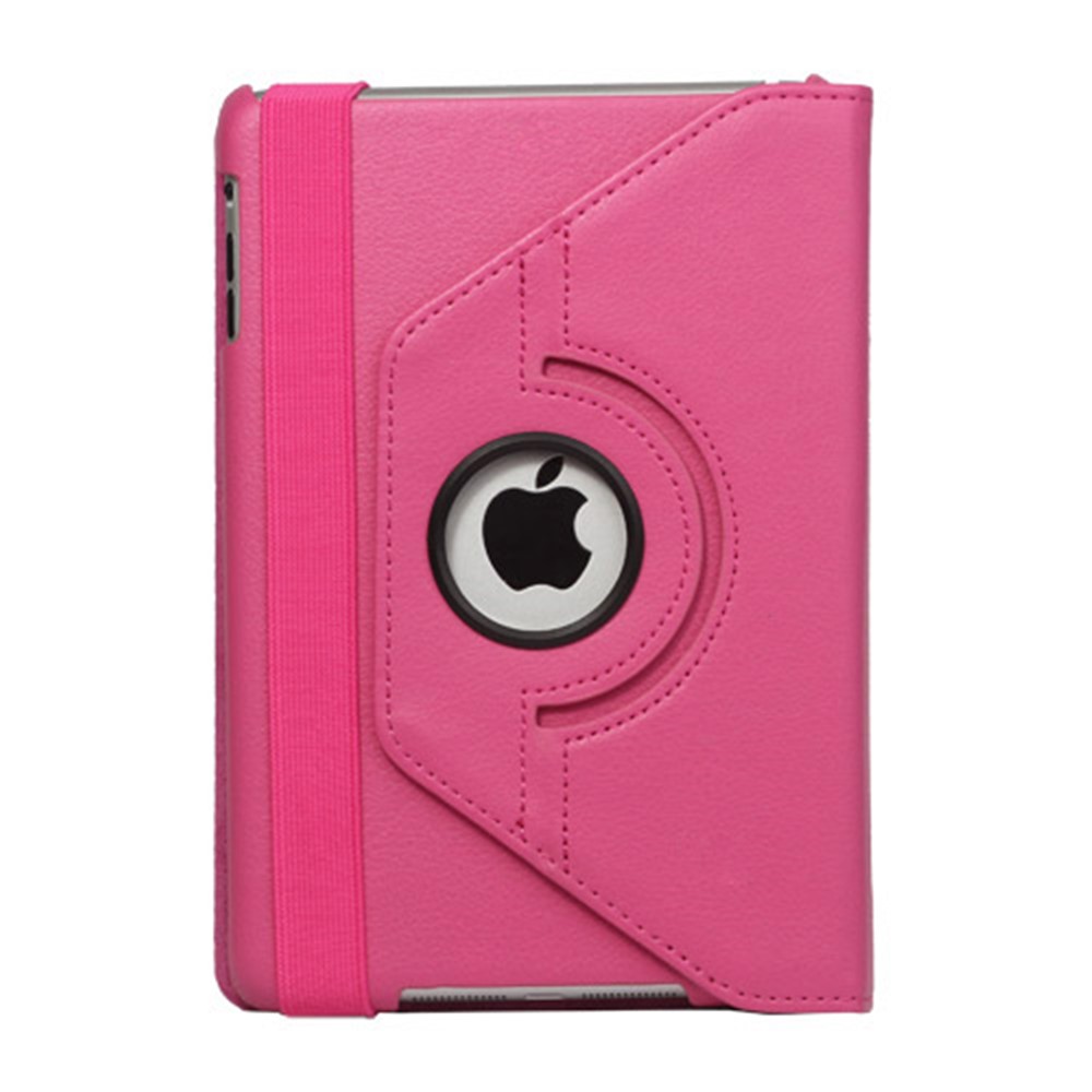 360 Degree Rotary Leather Case Cover for iPad Mini - Rose-5