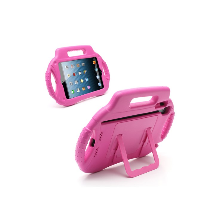 Kids EVA Foam Handle Anti Shock Protective Case Stand Handle for iPad Mini - Rose